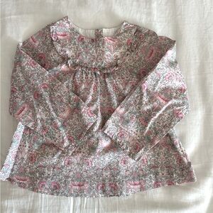 Jacadi size 3T long sleeve cotton blouse